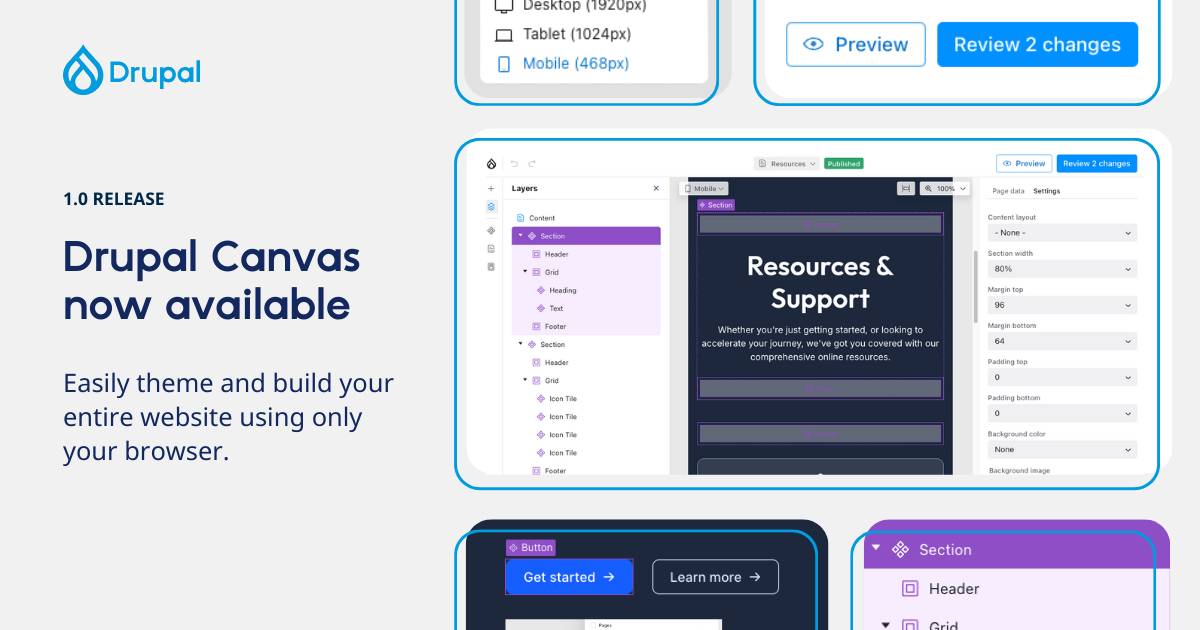 Drupal Canvas Interface