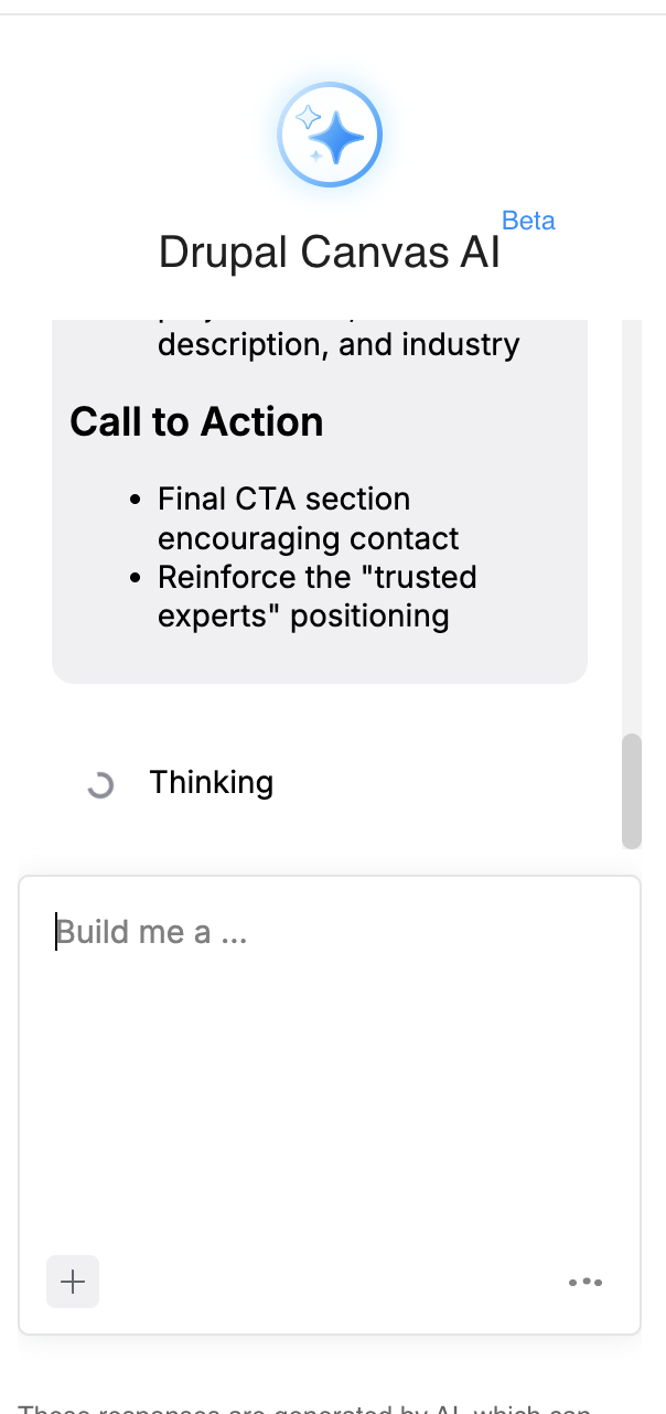 Canvas AI Generating Page